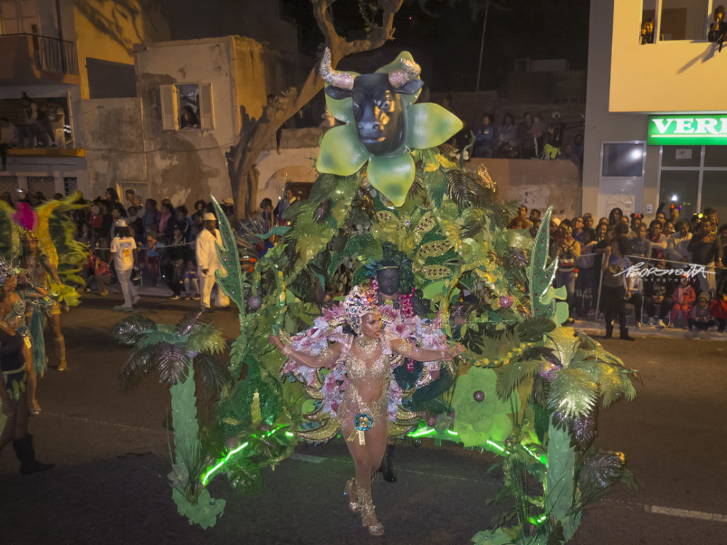 Musa do Carnaval a desfilar